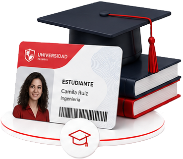 Credenciales escolares y tarjetas para educación