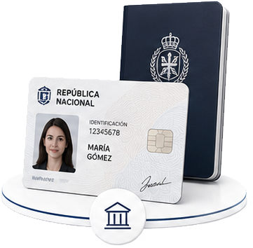 Tarjetas e identificaciones para gobierno y servicios públicos