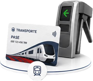 Tarjetas de transporte, pases de usuario y validación visual