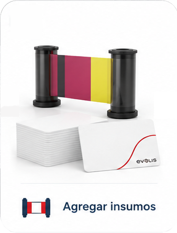 Agregar ribbons, tarjetas PVC, kits de limpieza, software y accesorios compatibles